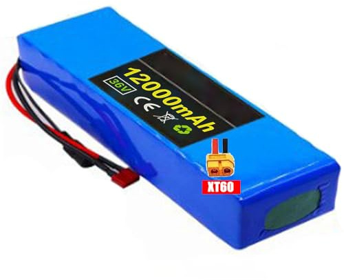 Batteria per Bici Elettrica 36V 12Ah Batteria per Bici Elettrica Impermeabile 10S2P con Integrato BMS Pacco Batteria Scooter Elettrica per Motore Bici Elettrica da 500W XT60 plug,36V 12Ah
