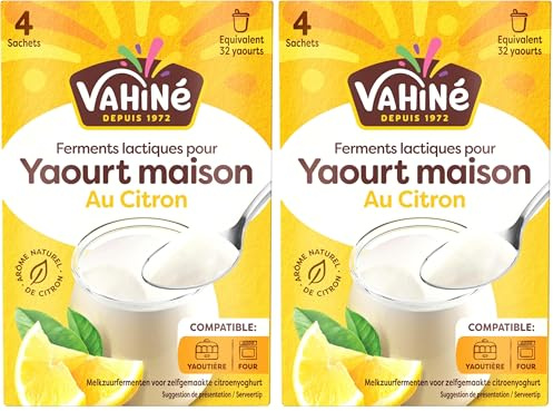VAHINÉ - Ferments Citron pour Yaourts 4 x 5 g (Lot de 2)