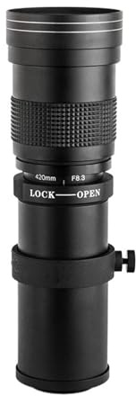 Kompatibel mit Nikon D3100, D3200, D3400, D5500, D5200, D5600, D90, D7500, D7200: 420-1600 mm F8.3 Teleobjektiv for DSLR-Kameras