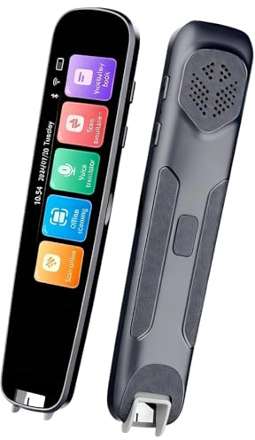 Deskium Tragbarer Sprachübersetzer Stift mit 64G Karte, 9,4 cm Touchscreen, Echtzeit-Sprachübersetzung, 142 Sprachen online & 10 offline, digitaler Leser