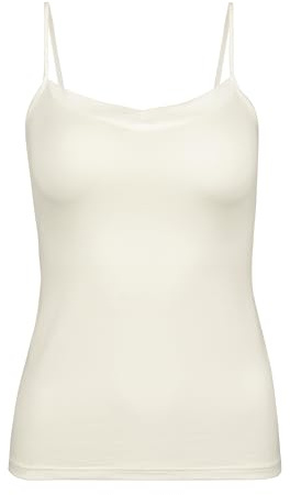CALIDA Cate Spaghetti-Top Damen, mit Satin-Einsatz am Ausschnitt, verstellbare Träger