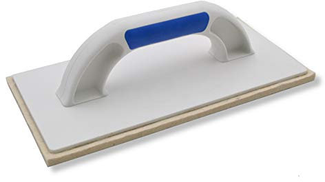 DEWEPRO® Filzbrett - Kunststoff (PS) Reibebrett mit 6mm Filzbelag für Putz u. Feinputz - 280x140mm - Filzreiber - Putzreiber - Werkzeug für Fliesenleger