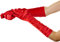 Balinco Lange Glamour Handschuhe in den Farben schwarz, weiß & rot zum 20er Jahre Damen Charleston Kostüm (Rot)