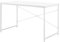 Poste de Travail Bureau d'Ordinateur Table de Bureau Gaming Étude Pieds en Métal Plateau de Table MDF 16 mm 120 x 60 x 72 cm Couleur Blanc