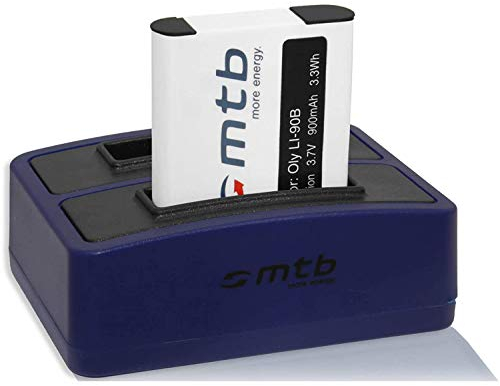 mtb more energy® Akku + Dual-Ladegerät (USB) Typ DB-110 DB110, kompatibel mit Ricoh GR III/WG-6 / G900 / G900SE- s. Liste (inkl. Micro-USB-Kabel)