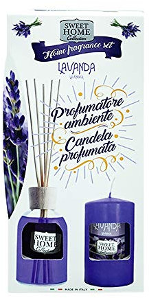 Sweet Home Collection Home Raumduft 100 ml plus Duftkerze 135 g Lavendel