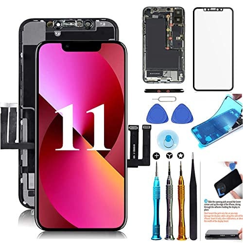 TSIOFO Display für iPhone 11 LCD Ersatz Bildschirm 6,1 Zoll LCD Display 3D Touch Digital Bildschirm Rahmen Glasbildschirm Kit Komplette mit Werkzeug-Kit