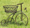 Moritz Pflanzfahrrad Blumentopfhalter Pflanzkorb 47 x 43 x 25,5 cm Pflanzrad Übertopf Gartendeko Metall antik braun Pflanzenfahrrad
