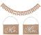 Zasiene Just Married Striscione in Iuta Mr e Mrs Bandierine Decorative per Sedie, per Matrimonio Vintage Matrimonio Decorazioni Wedding Decoration