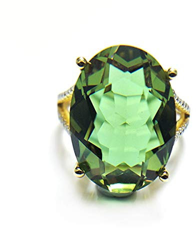 Anzogems - 0,925 Sterling-Silber 925 Oval Farbe wechselt Erstellt Diaspore