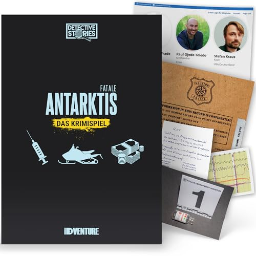 iDventure Escape Room Spiel - Detective Stories - Antarktis Fatale - Spannendes Detektiv Krimi Spiel für Erwachsene und Kinder ab 14 Jahren [1–6+ Spieler] - 2. Auflage