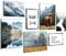 Novart Wandbilder Natur Landschaft - KOMPLETT AUFHÄNGFERTIG - Zitate Wohnzimmer Schlafzimmer - 7 Moderne Mood-Bilder - N020771a