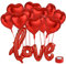 Kesote Valentinstag Deko Folienballon Rot Heliumballons Herz Helium Ballons LOVE Luftballons Liebe Hochzeit Dekoration