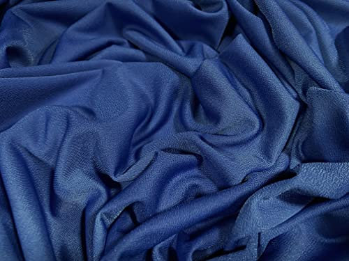 Valentino Crepe Spandex (Elastan), Stretch-Jerseystoff, Meterware, Königsblau