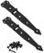 KOTARBAU® 2er Set Werfgehänge Türband Torscharnier Pulverbeschichtet Ladenband Kreuzgehänge Türscharnier Band Scharnier Schwarz Rostfrei Top 200 mm