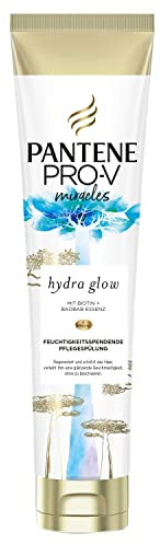 Pantene Pro-V Miracles Hydra Glow Feuchtigkeitsspendende Spülung (160 ml), mit Biotin, Baobab-Essenz & Vitamin B5, Haarpflege Glanz, für trockenes, geschädigtes Haar