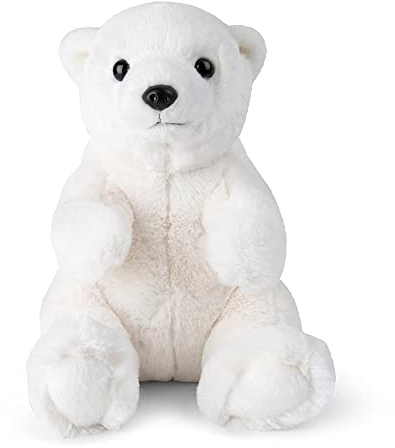 WWF 01191 - ECO Plüschtier Eisbär, lebensecht gestaltetes Kuscheltier, ca. 23 cm groß, wunderbar weich und kuschelig, Handwäsche möglich