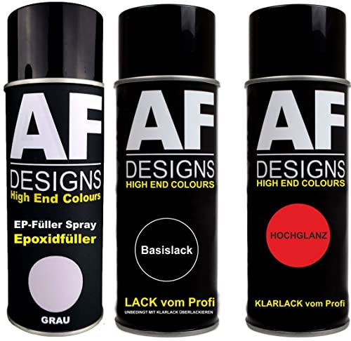 Alex Flittner Designs Autolack Spraydosen Set für Dodge P89PE3 Rose Mist Metallic Spraydose EP Grundierung Klarlack Sprühdose