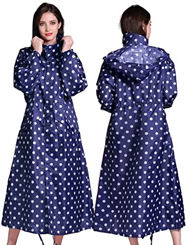 SOPPY Cappotti Antipioggia da Donna, Cappotto Lungo Impermeabile Antivento