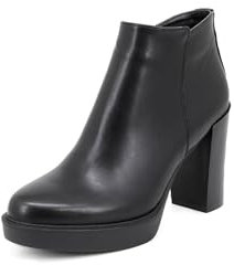 QUEEN HELENA Tronchetti con Tacco Alto Stivaletti Casual Donna X27-122 (Nero, Sistema Taglie Calzature EU, Adulto, Donna, Numero, Media, 38)