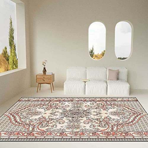 DSHUB Tapis de Salon Tapis Rose pâle Frais de chrysanthème pour Salon, Chambre 120 * 160cm