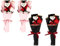 LOGOFUN 4 x Plüsch-Bär-Rosen, Blumenstrauß, künstliche Blumenarrangements für Abschlussfeier 2025, Partyzubehör