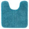 MIULEE Badematte WC Vorleger Badteppich Fußmatte Flur 1 Stück U Förmige Deko Matte Badteppiche Dekoration rutschfest Saugfähig für Wohnzimmer Badezimmer Toilett WC 45x45cm Blau-grün