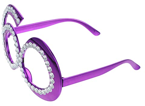 PLAFOPE 1paar Geburtstagsbrille Aus Kunststoff Mit Strasssteinen Lustige Fotorequisite Für Geburtstagsfeiern Und Jubiläumsfeiern Zahlen