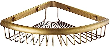 Duschablage Duschregal Badregal Wandmontiertes Badezimmer-Regal, Dusch-Caddy, Eckregal, Kupfer-Badezimmer-Dreieckskorb Badezimmer Regal Bad Regal