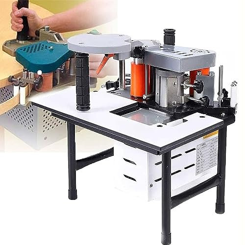 NOGRAX Kantenanleimmaschine Tragbare Kantenanleimer Maschine Kantenleimmaschine für die Holzbearbeitung 2-6m/min Doppelseitiges Kleben Breite 5-60mm Dicke 0,3-3 mm für PVC/ABS Kantenumleimer