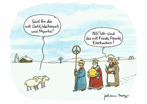Inkognito Postkarte, Motiv: ''Friede, Freude, Eierkuchen'' | Künstler: Johann Mayr | Art-Nr.: 78944 | vom Berliner Verlag