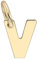 Akzent Golden Initials Unisex-Kettenanhänger Buchstabe 375er 9 Karat Gold 5510073 (V)