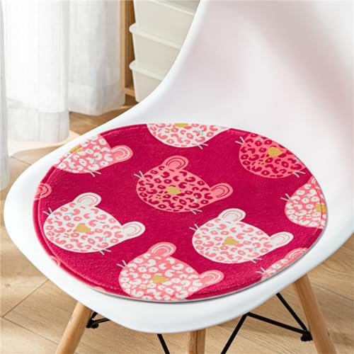 Herfair Sitzkissen Kinder, Runde Stuhlkissen Schule, Cartoon Tier Bodenkissen Kinder Stuhl Sitzpolster Sitz Auflage Kissen Kinderzimmer Deko (Stil A,33cm)