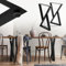 ML-Design 2 Stück Tischbeine 40xH71cm, Tischkufen X-Form, aus Stahl pulverbeschichtet, Schwarz, Industriedesign, Kufengestell für Esstisch/Schreibtisch, Tischgestell, Metall Möbelfüße für DIY-Projekte