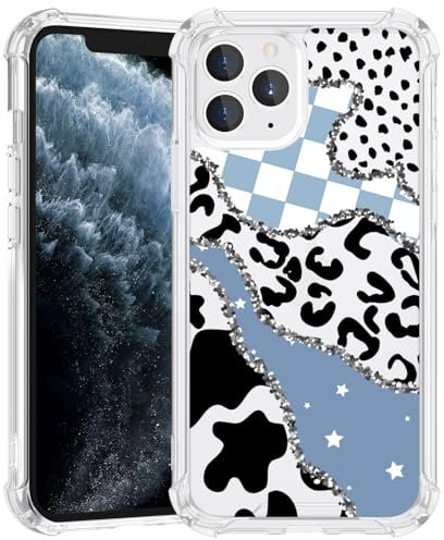 Zuoou Leopard Pattern for iPhone 11 Pro Max 6.5 iPhone Case, Fashions Cow Print Aesthetic Design Clear Cases Soft Silicone Slim TPU Shockproof Protective Fundas for Women Girls (iPhone 11 Pro Max)