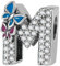 DOLARISE Charms für Pandora Armbänder, 925 Sterling Silber Buchstabe M Bead Charm Anhänger Schmuck Geschenk für Frauen Mädchen Mutter Familie Freund