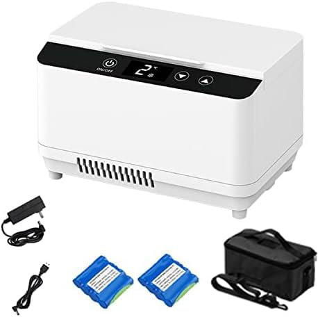 Refrigerador Para Medicamentos Para Automóviles, Refrigerador Portátil Para Diabéticos, Refrigerador Para Insulina, Caja De Enfriamiento Para Organización Médica Al Aire Libre Con Pantalla LED Y B