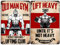 Vexflire 2 Stück Männer Gym Geschenke Gewichtheben Poster Retro Metall Blechschild Hantel Fitness Dekor für Fitnessraum 20,3 x 30,5 cm