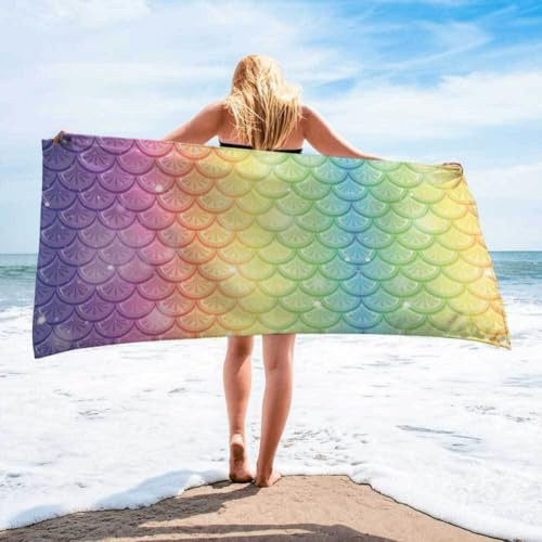 Mikrofaser Strandtuch, Strandtücher für Kinder, Schnell Trocknend Badetuch Reisen Schwimmen Duschtuch für Kinde, Mikrofaser-Badetuch, für Fitness Reisen Sport Wandern Outdoor Sauna Yoga, 150 * 75cm