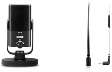 RØDE NT-USB Mini-Kondensatormikrofon in Studioqualität + SC15 USB-C-Lichtkabel (300mm - iOS-kompatibel) für Podcasting, Streaming, Gaming, Gesangs- und Instrumentenaufnahmen
