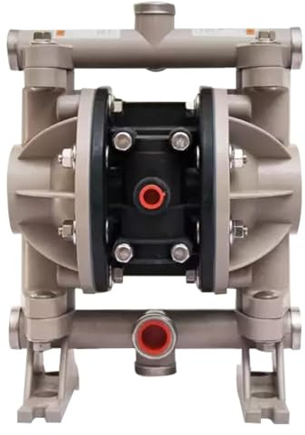 Air Operated Double Diaphragm Pump 1 inch Inlet/Outlet Pneumatic Waste Oil Transfer Pump for Chemical QBY4-25 35 GPM Dual Diaphram Polypropylene Teflon by Stainless Steel Iron 115 PSI (QBY4-15PP)