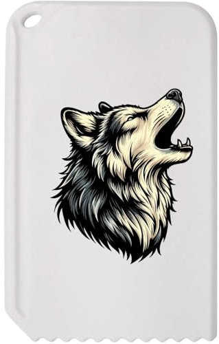 Azeeda 'Heulender Wolf, Porträt' Kunststoff-Eiskratzer (IC00038443)