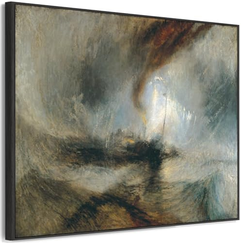 Wallfillers JMW William Turner - Snow Storm Steam Boat Landscape Print