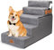 Nobleza Escalier pour Chien, Rampe pour Chien 5 Marches en Éponge Haute Densité avec Rouleau Anti-Peluche, Escalier Chien pour Chiens et Chats à Grimper Canapé et Lit