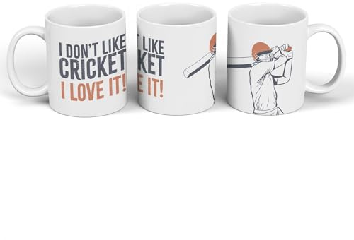 Global Designs Cricket I Love Cricket Humorous Hobby Typography Ceramic Classic Mug