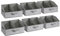 SONGMICS Collapsible Storage Boxes, Set of 6 Fabric Storage Baskets, 40 x 30 x 20 cm, Wadrobe Storage Organisers, 3 Handles, for Bedroom, Living Room, Cattail Grey RFB0140G01