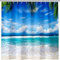 ANHOPE Tropisch Ozean Strand Palme Duschvorhänge Wasserdicht Anti-schimmel Shower Curtains Polyester Stoff Duschvorhang 180 x 200 cm Waschbar Bad Vorhäng für Badzimmer mit 12 Haken
