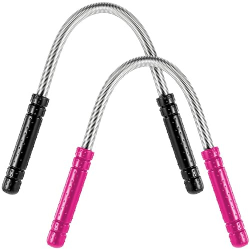 2 Pieces Facial Hair Remover Spring Eyebrow Face Epilator Threading Tool Remove Hair from Upper Lip, Chin, Cheeks and Neck for Women Girls or Men (Black, Rose Red)