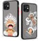 2 Pack Phone Case For iPhone 15 PRO 6.1 inch, Anime Luffy Gear 5 Nika Sun God Cartoon Manga Pattern Shockproof Soft Aesthetics Design Full lens Protection Cover for Children Boy Girl, Black