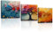 Piy Painting Art Mural Sur Toile, Vieil Arbre Tableau Sur Toile, Impression à l'Aquarelle, Décoration Murale Peinture Pour Chambre à Coucher Salon Entrée, 3 Pièces X30X30 CM/90X30 CM